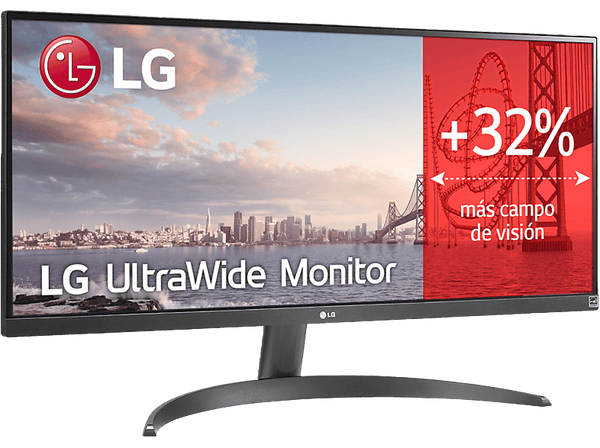 Monitor - LG UltraWide™ 29WQ60A, 29" Full-HD, 100 Hz, 5 ms, IPS , USB-C, AMD FreeSync™, Altavoces incorporados, Negro
