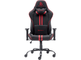 Silla gaming - Newskill Kitsune V2, Reposabrazos 2D, Hasta 136 kg, Tela Transpirable, Cojines Lumbar y Cervical, Reclinable en 180º, Rojo