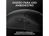 Ratón gaming - Logitech G Pro 2 Lightspeed, Bluetooth, Inalámbrico, 32.000 ppp, Ambidiestro, Botones personalizables, Conmutadores Lightforce, Negro