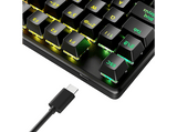 Teclado gaming - NEWSKILL Serike V2 TKL, USB tipo A, extraible, Teclas iluminadas, Con rueda de volumen, Negro