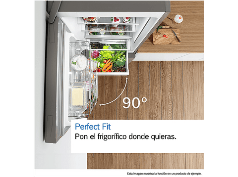 Frigorífico dos puertas - Bosch KGN39VWDC,  Serie 4, Total NoFrost, 203 cm, 368 l, Cajón VitaFresh, Sistema MultiAir Flow,  Blanco