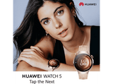 Smartwatch - Huawei Watch 5, 42 mm, 32 GB, NFC, Llamadas celulares eSIM, Beige + FreeBuds6I