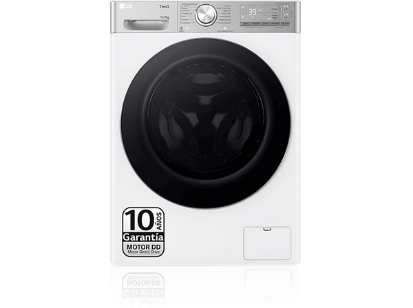 Lavadora secadora - LG F4DR9513A2W, 13 Kg / 7 Kg, 1400 rpm, 14 programas, AI Direct Drive™, TurboWash™360, Autodosificación, Blanco