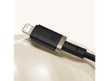 Cable USB a Lightning - Baseus DURA, Lightning a Tipo-C, Carga rápida, Cable trenzado ultrarresistente de 200 cm, Universal, 20W, Dorado y Negro
