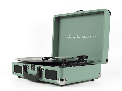 Tocadiscos - Prixton VC400, 78 rpm, Bluetooth, USB, 2 Altavoces 3W,  Digitalizador de vinilos, Verde