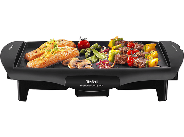 Plancha de asar - Tefal CB5005, 1800W, Antiadherente, Negro