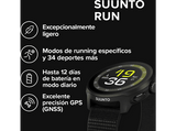 Reloj deportivo - Suunto Run, 125 - 175 mm, 1.32, Pantalla AMOLED, Autonomía hasta 20 días, +90 Modos Deporte, Negro