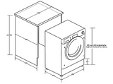 Lavadora secadora integrable - Haier Series 4 HWDQ90B416FWB-S, 9-5kg, 1600rpm, Inverter, Antibacterias, Blanco