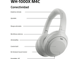 Auriculares inalámbricos - Sony WH-1000XM4C, Noise Cancelling, 34h, Hi-Res, HD Noise Cancelling Processor QN1, Conexión multipunto, iOS/Android, Plata