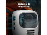 Transportín para mascotas - Cecotec Pumba 1800 Travel Fan, Sistema de ventilación, 2 velocidades, Grandes medidas, Luz interior, Gran ventana, Blanco