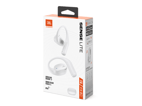 Auriculares True Wireless - JBL Sense Lite, 32 h Autonomía, 4 Micrófonos, Blanco