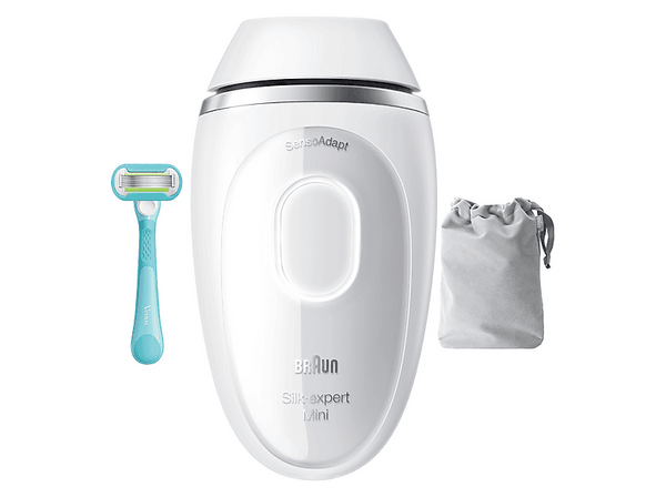 Depiladora IPL - Braun Luz pulsada Silk·expert Mini, PL1114, Depilación en casa,