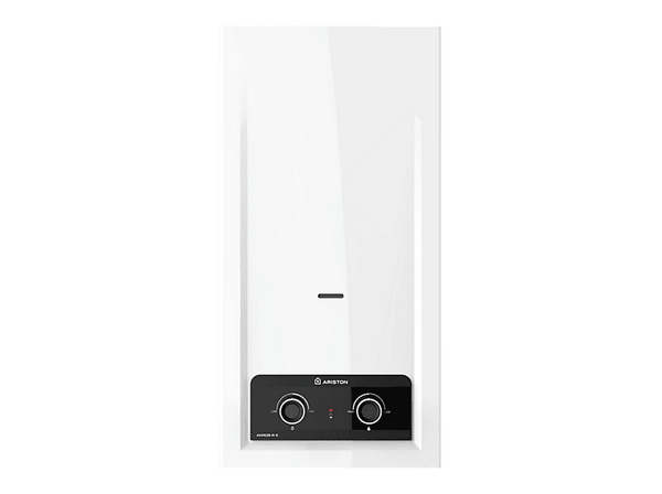 Calentador a gas - Ariston Akros LPG, Gas atmosférico, 21 kW, 11 l, Control Exterior de Temperatura, Gas butano/propano, Blanco