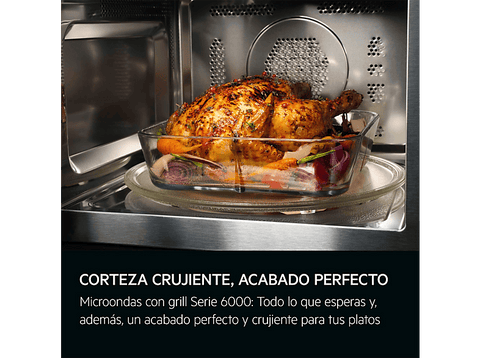 Microondas con grill - AEG TMS5G25IEM, 900 W, 8 niveles, Función Descongelación, 25 l, Negro/Inox