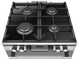 Cocina a gas - Fagor 3CLG-610BX, Gas Natural, 4 quemadores, Horno 77 l, Limpieza por vapor, 60 cm, Inox