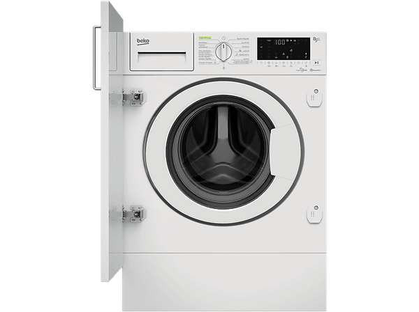 Lavadora secadora - Beko HITV 8734 B0BTR, 8 kg / 5 kg, 1400 rpm, Motor ProSmart™ Inverter, Encastrable, C/D, Blanco