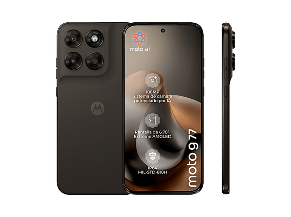 Móvil - motorola moto g77, PANTONE Black Olive, 512GB, 8GB RAM, 6.8 " Extreme AMOLED, MediaTek Dimensity 6400, 5200 mAh