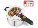 Olla express - Tefal Secure 5 NEO, 6 l, Acero inoxidable, Sistema de apertura y cierre, Inox