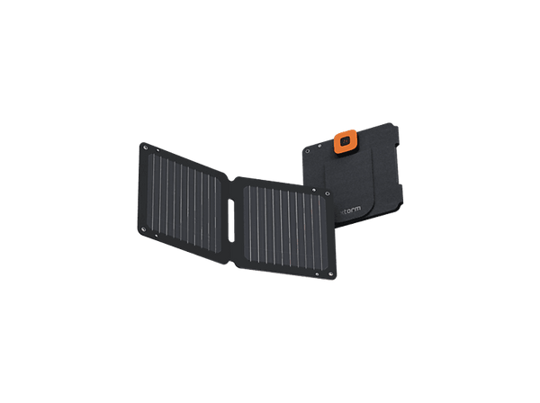 Panel Solar - Xtorm XR2S14, 14W, IPX4, Plegable, 1x USB-A, 1x USB-C, Pantalla LCD, Negro