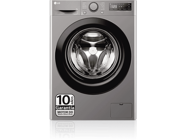 Lavadora carga frontal - LG F4WR5009A6M, Serie 500, 9 kg, 1400 rpm, 11 Programas, AI Direct Drive™,  Steam™, Inox grafito antihuellas