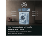 Lavadora carga frontal - AEG LFE6G54H2B, 10.5 kg, 1400 rpm, 10 programas, Ciclo rápido 45 min, Higiene con Vapor, Blanco