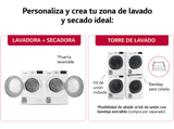 Secadora bomba de calor - LG RH90V5AV6N, Independiente, 9 kg, 14 programas, Blanco