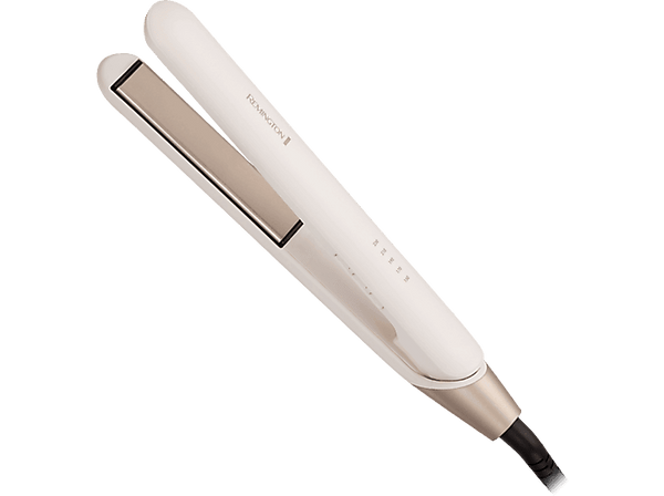 Plancha de pelo - Remington Shea Soft S4740, Revestimiento de cerámica, Temperatura digital máx 230 °C, Beige
