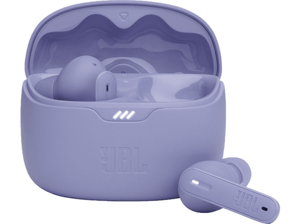 Auriculares True Wireless - JBL Tune Beam, 48h Autonomía, Graves puros, Cancelación ruido, Lila