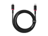Cable USB a Lightning - Baseus DURA, Lightning a Tipo-C, Carga rápida, Cable trenzado ultrarresistente de 200 cm, Universal, 20W, Rojo y Negro