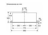 Campana grupo filtrante - Balay 3BF387EX, Integrable, 4 niveles, 745 m³/h, 86 cm, Inox