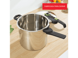 Olla express - Tefal Secure Trendy P2584402, 8 L, 2 programas de cocción, Acero Inoxidable, Verde