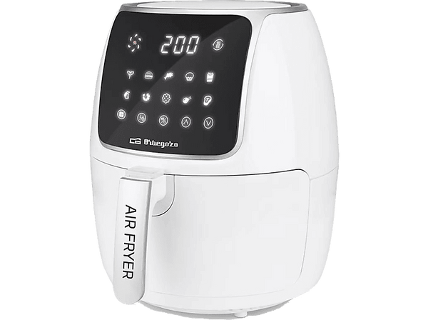 Freidora de aire - Orbegozo Gran Cheff FDR64, 1500 W, 4 l, Temporizador, 10 programas, Cubeta extraíble, Blanco