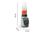 Batidora de vaso - Moulinex Blend Up Essential LM1E04, 800 W, 6 Programas, Botella hermética, 700 ml, Cuchillas Powelix, Compacta, Eucalipto