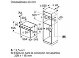 Horno - Bosch HBA514ES3, Serie 4, Multifunción, Limpieza por agua, 71 l, HotAir 3D, Mandos ocultables, 60 cm, inox