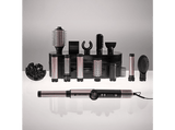 Moldeador - Cecotec AirGlam 14in1 Flex Black, 14 Cabezales intercambiables, Revestimiento Queratina, Negro