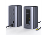 Docking station - Baseus Nomos NU I Air Spacemate 12-en-1, Pantalla 4k, Ultrarrápido 10 Gbps y 100W, Gris space