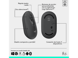 Pack Teclado + Ratón - Logitech Pop Icon, Inalámbrico, Bluetooth, Easy-Switch hasta 3 dispositivos, Teclas y botones personalizables, PC-Mac, Negro