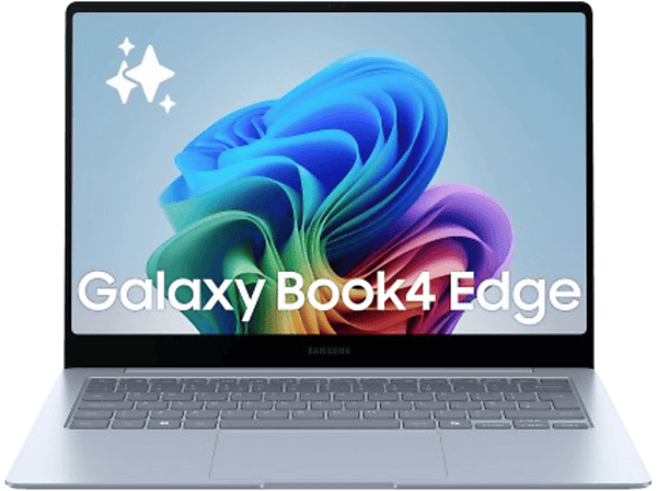 Portátil - Samsung Galaxy Book4 Edge Copilot+ PC, 14" WQXGA, Snapdragon® X1E80100 45 TOPS, 16GB RAM, 512 GB, Adreno™ GPU, W11H, Sapphire Blue