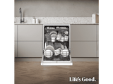 Lavavajillas - LG DF273FW,  14 servicios, 10 programas, 60 cm,  QuadWash™, Blanco