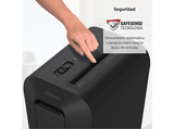 Destructora de papel - Fellowes LX65, Tecnología de Seguridad SafeSense, Negro