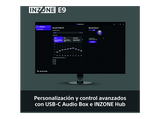 Auriculares gaming - Sony INZONE E9, Aislamiento acústico, Caja de audio USB-C, PC streaming, Cable 1,8 m, Fnatic, Estuche, G900B, Negro