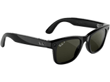 Gafas IA - Ray-Ban Meta Wayfarer (Gen 3), Negro brillante, Lentes polarizadas en verde, Gafas con IA y cámara, Talla estándar, Unisex