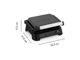 Grill - Moulinex Supergrill 3 en 1 GI5108, 2000W, 3 opciones de altura, placas extraíbles, 3 temperaturas, Apertura 180º, Inox