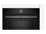 Horno compacto con microondas - Bosch CMG7241B1, Serie 8, Multifunción, Hidrolítica, 45 l, Home Connect, Función AirFry, 60 cm, Negro