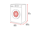Lavadora carga frontal - LG F4X7013TWS, 13 kg, 1400 rpm, 23 programas, TurboWash 360º, ThinQ™, Blanco