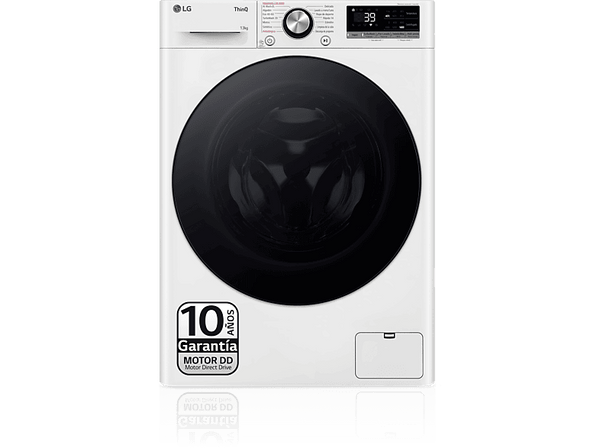 Lavadora carga frontal - LG F4WR7013AGW, Serie 700, 13 kg, 1400 rpm, 16 programas, TurboWash™360˚, SmartThinQ™, Blanco