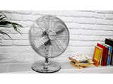 Ventilador de sobremesa - Cecotec EnergySilence 620 RetroDesk, 40 W, 4 aspas, 3 velocidades, Oscilación, Plata