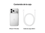Apple iPhone 17 Pro Max, Plata, 256 GB, 5G, 6.9  OLED Super Retina XDR, Chip A19 Pro, iOS