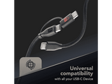 Cable USB - CellularLine Data Security USB C, 65 W, Data blocker, Universal, Negro