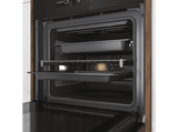 Horno - Haier Series 4 HWO60SM5B5BH, 70l, Multifunción, Limpieza por Aquálisis, 55cm, Wi-Fi, Sonda térmica, Negro